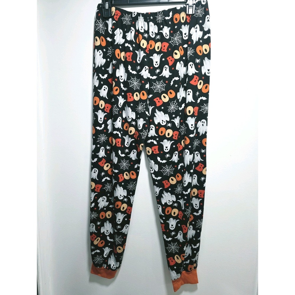 Halloween Graphic Print Cotton Jersey Drawstring Pajama Pants Size M (8-10)